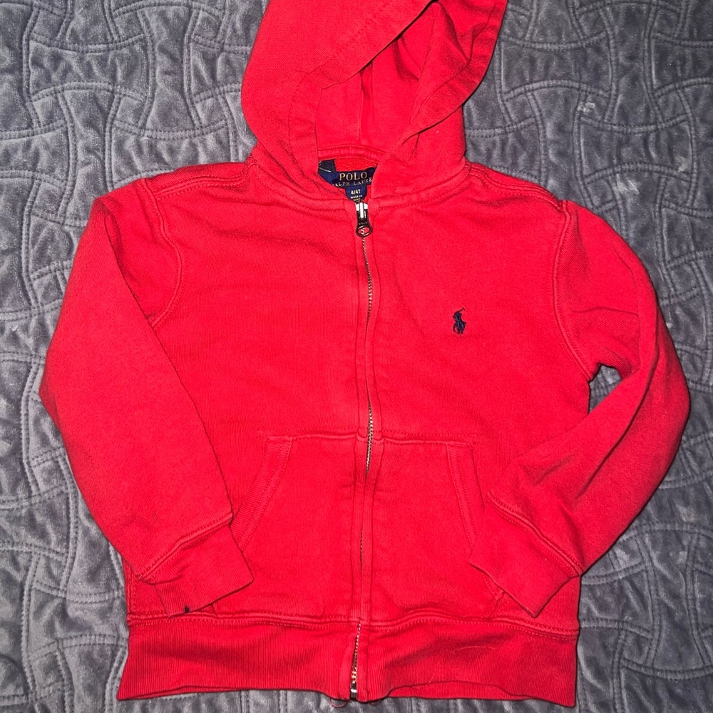 Boys toddler zip up Polo hoodie